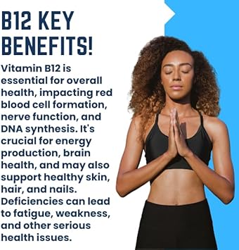 Sunvit-Pro Vitamin B12 Tablets High Strength Cyanocobalamin 50mcg Support to The Reduction of Tiredness, Fatigue & Immunity One Month Plus Supply Made in UK - 50 B12 Tablets : Amazon.co.uk: Health & Personal Care