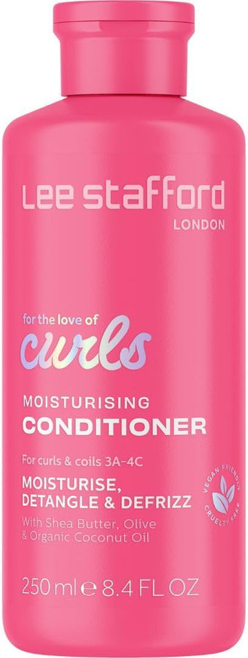Lee Stafford Wavy, Curly, & Coily Conditioner | For The Love Of Curls - Conditioning Cream For 2A To 4C Hair, Anti Frizz, Moisturising, High Gloss Shine To Smooth Defined Curls, Lightweight, 250 Ml