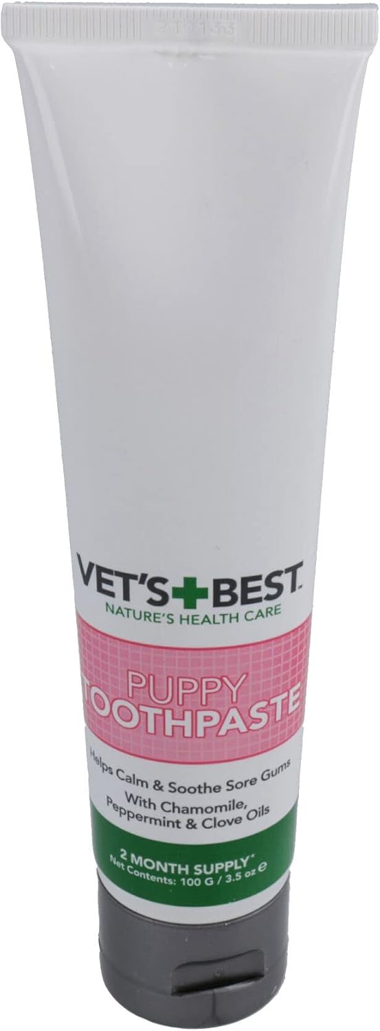 Vet’s Best Puppy Toothpaste| Teeth Cleaning and Fresh Breath Dental Care Gel, 100 g :Pet Supplies