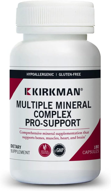 Kirkman Multiple Mineral Complex Pro-Support - Hypoallergenic | 180 Vegetarian Capsules | Minerals