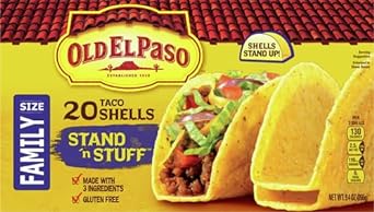 Old El Paso Stand 'N Stuff Taco Shells, Gluten Free, Family Size, 20-count