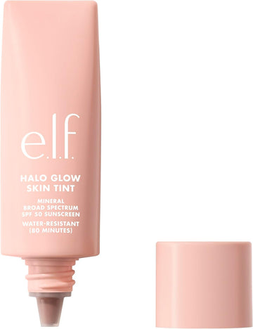 E.L.F. Halo Glow Skin Tint Spf 50, Tinted Moisturiser For Light, Buildable Coverage, Creates A Natural Glow, Vegan & Cruelty-Free, 13 Deep Neutral