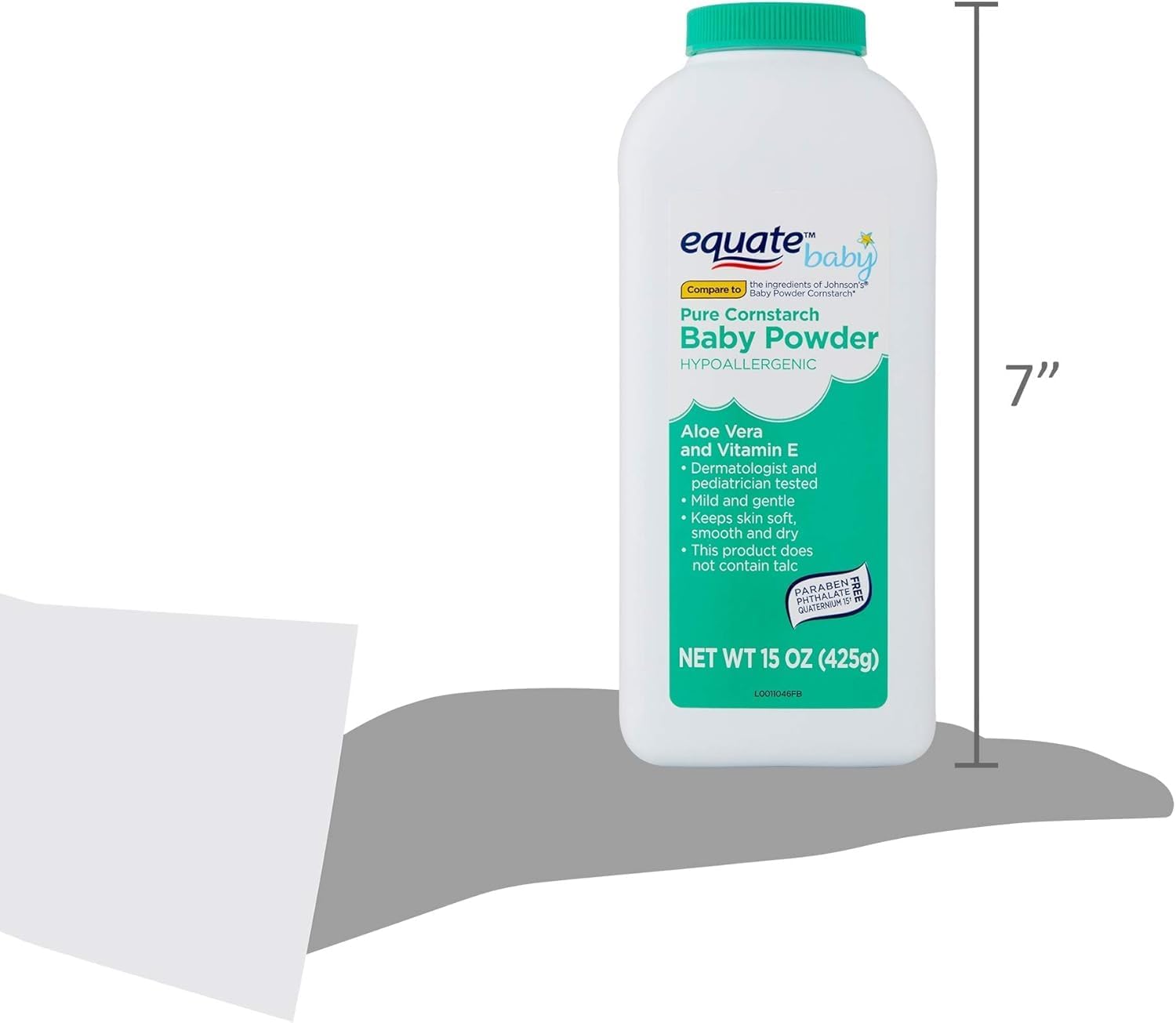 Equate Cornstarch Baby Powder Aloe And Vitamin E (15 Oz - 1 Pack)