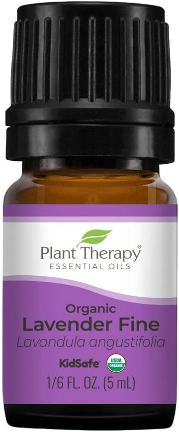 Plant Therapy Organic Lavender Fine 5 Ml (1/6 Oz) 100% Pure Usda Certified, Undiluted, Therapeutic Grade