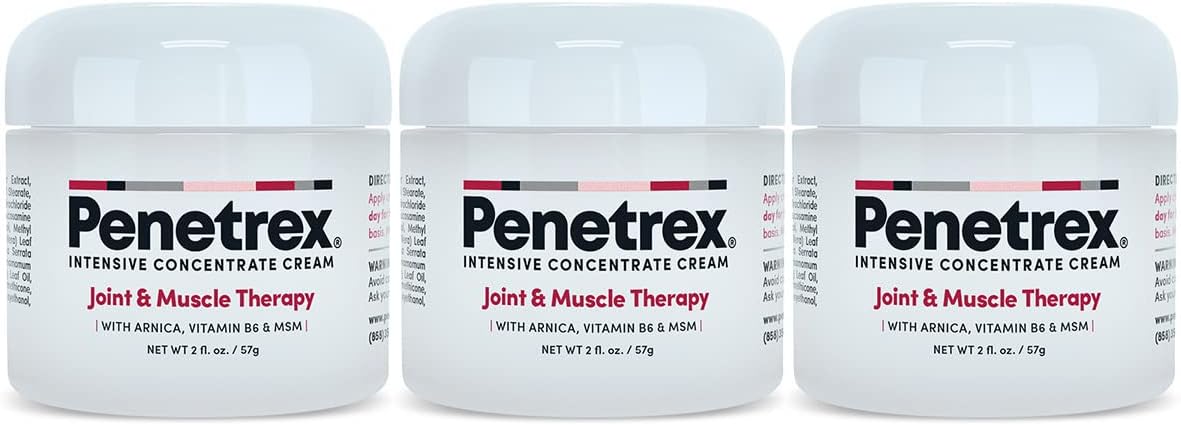 Penetrex Joint & Muscle Therapy ? Soothing Comfort for Back, Neck, Hands, Feet ? Premium Whole Body Rub with Arnica, Vitamin B6 MSM & Boswellia ? 2oz 3-Pack