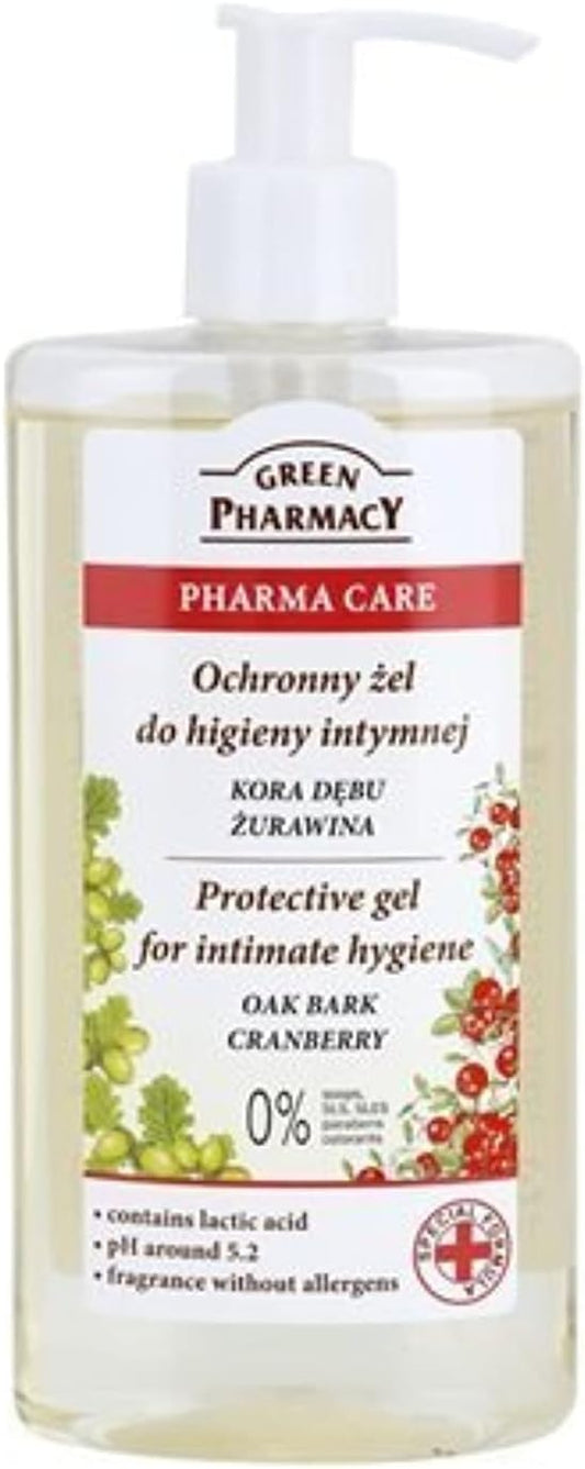 Green Pharmacy Natural Intimate Hygiene Soothing Gel Oak Bark Cranberry 300ml : Health & Household