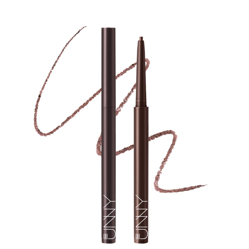 Im Unny Skinny Fit Slim Eyeliner Pencil S05. Amber Brown, All Day Waterproof, Smooth Easy Drawing, Long Lasting Gel Soft Touch For Vivid Color, 1 Count Korean Makeup