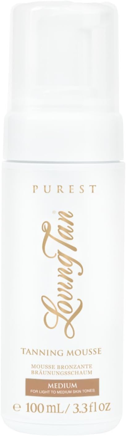 Loving Tan Purest Tanning Mousse, Dark – Sunless Tanner Made From 97% Certified Organic & Naturally Derived Ingredients – Up To 5+ Self Tan Applications Cruelty Free, Vegan Friendly- 100 Ml