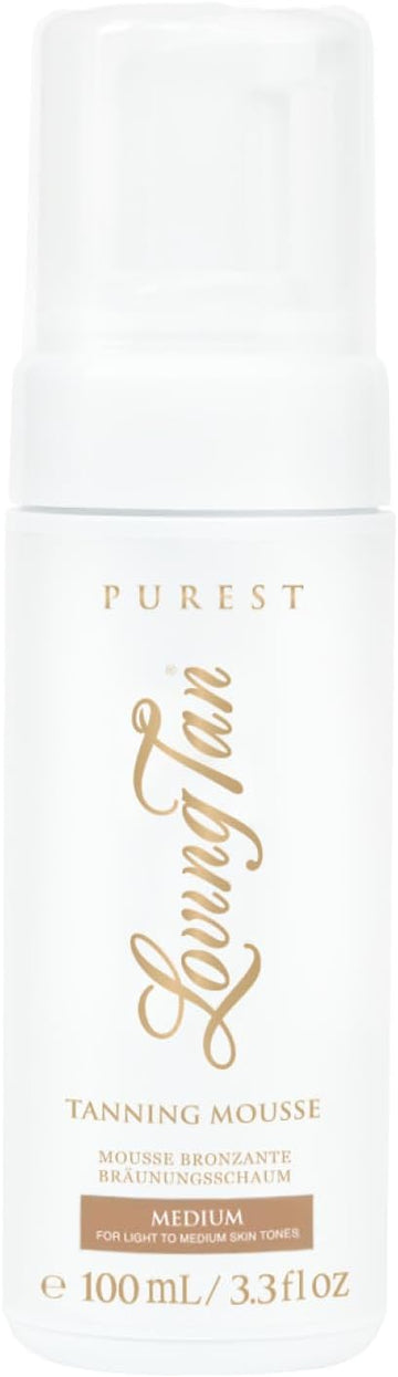 Loving Tan Purest Tanning Mousse, Dark – Sunless Tanner Made From 97% Certified Organic & Naturally Derived Ingredients – Up To 5+ Self Tan Applications Cruelty Free, Vegan Friendly- 100 Ml