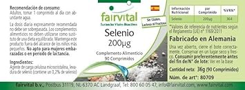 Fairvital | Selenium 200mcg from Selenium Yeast - Bulk Pack for 3 Months - HIGH Dosage - Vegan - 90 Tablets : Amazon.co.uk: Health & Personal Care