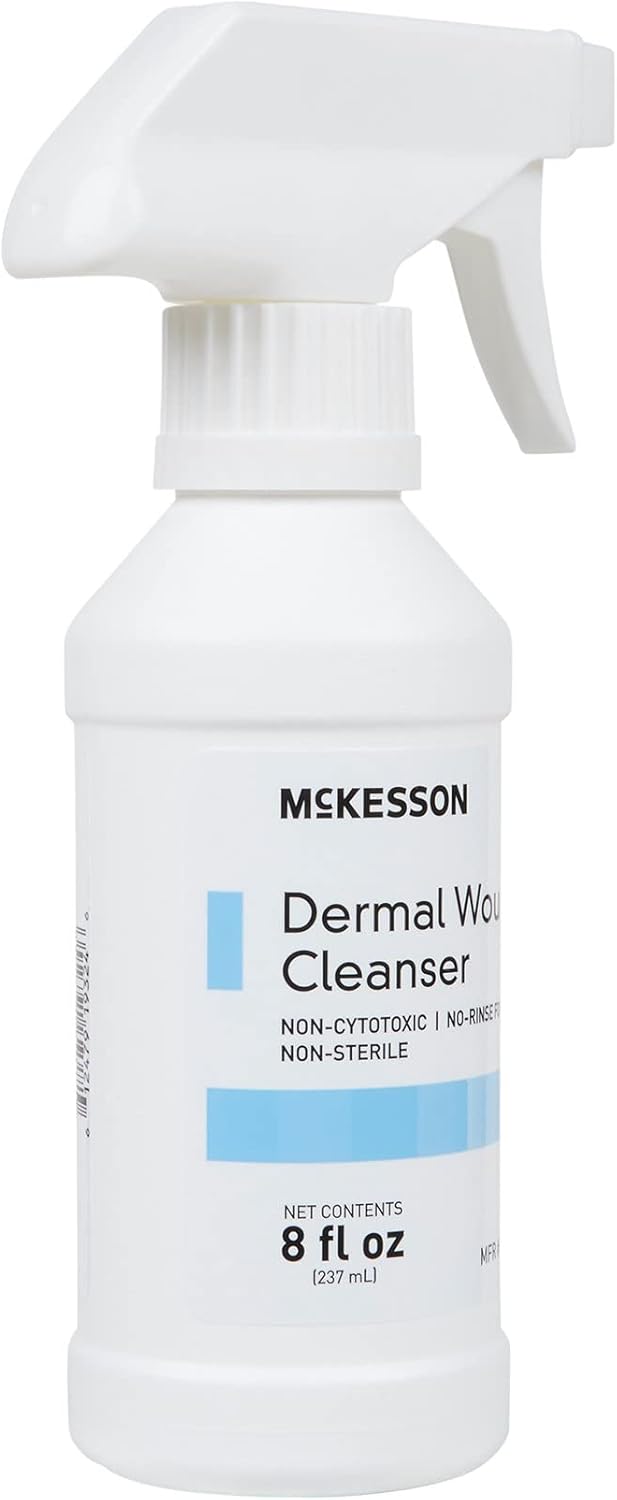 McKesson Dermal Wound Cleanser Spray, Sterile Saline First Aid Wash Solution & Skin Care Cleaner, 8 oz - Effective Wounds Treatment & Debridement, 1 Count : Health & Household