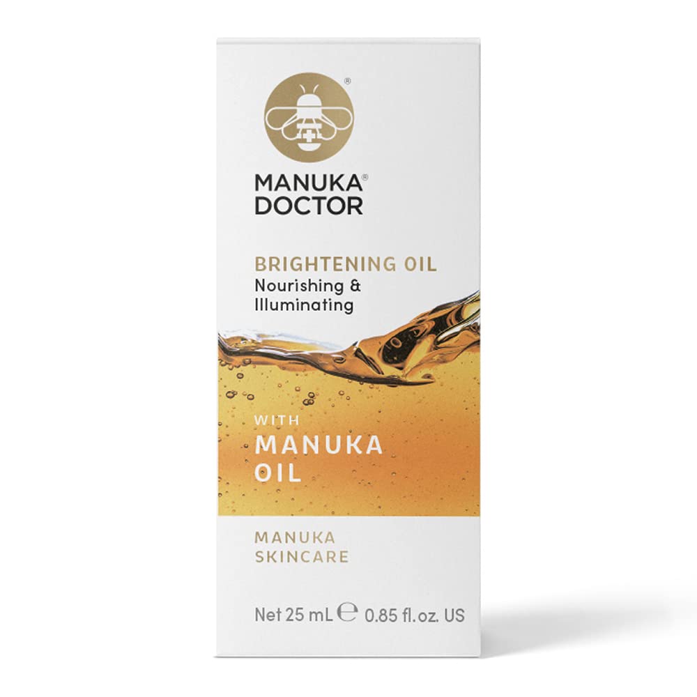 Manuka Doctor Brightening Oil, Nourishing Face Oil With Vitamin E, Rose Hip And Avocado Oil, Age Spot Treatment For Glowing Skin .85 Fl Oz