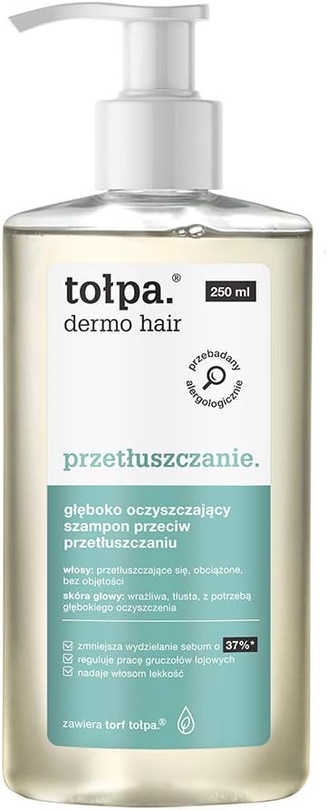 Tolpa Dermo Hair Greasy, Deep Cleansing Anti-Greasy Shampoo 250 Ml