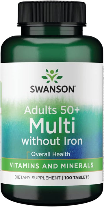 Swanson Geromulti Without Iron (Multivitamin For Seniors) 100 Tabs