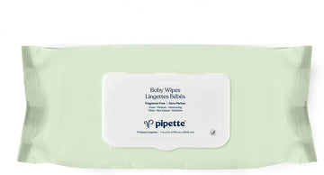 Pipette Baby Wipes - Natural Plant-Derived Fibers | Unscented, Water-Based & Alcohol-Free For Sensitive Skin | Clean, Safe, Gentle | Newborn Essentials Must Haves | 72 Count