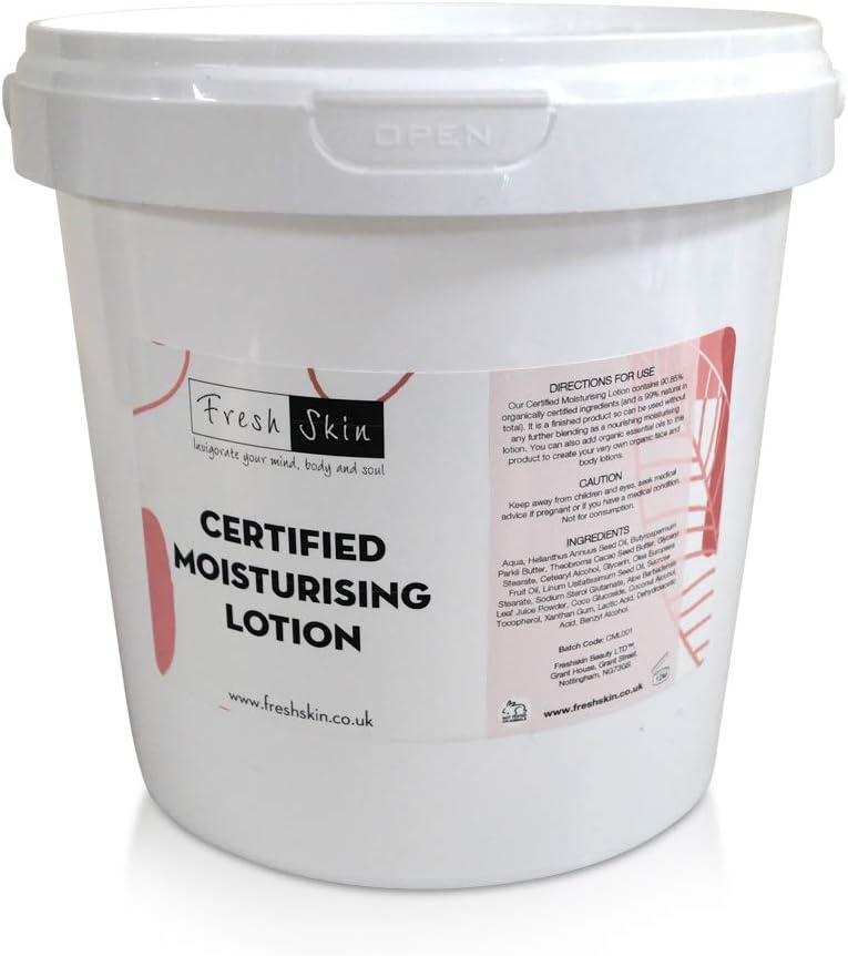 Freshskin Beauty LTD | 1KG Certified Moisturising Lotion - 90.85% organically certified ingredients (1000g)
