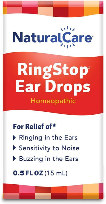 NaturalCare RingStop | Ringing in The Ear Aid | Homeopathic Support for Tinnitus Relief, Ear Noise & Sensitivity to Sound | 0.5 oz