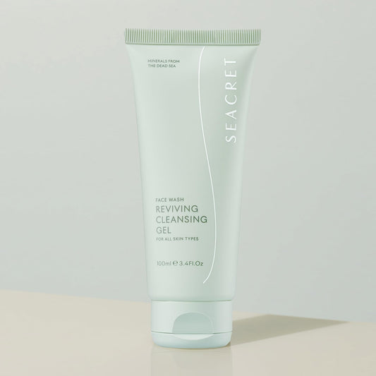Seacret Reviving Cleansing Gel – Gentle Face Wash For Women | Facial Cleanser With Aha | Hydrating & Rejuvenating Skin Cleanser | Naturally Scented With Lavender, Rosemary & Sage Aroma | 4.2 Fl Oz