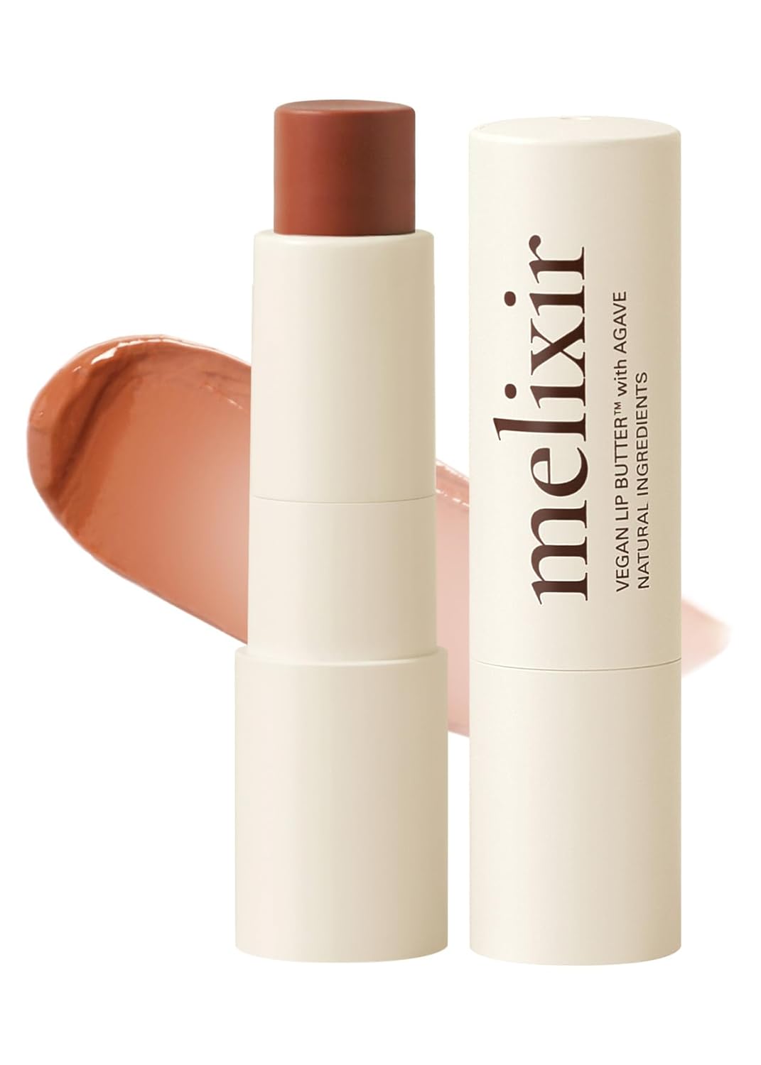 Melixir Vegan Lip Butter #12 Caramel(Tinted) (+11 More Colors) 0.13Oz, Bee Free, Petrolatum Free, Deep Nourishing Plant-Based Vegan Chapstick, Vegan Lip Balm For Dry, Cracked And Chapped Lips