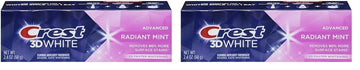 Crest 3D White Advanced Teeth Whitening Toothpaste, Radiant Mint, 2.4 Oz