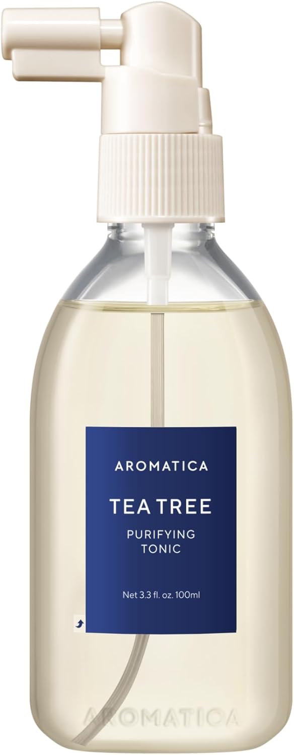 Aromatica Tea Tree Purifying Tonic 3.38Oz, Paraben, Silicone, Sulfate Free | Vegan | Soothing & Cooling Tonic For Your Scalp | Helps Hair Look Healthier And Nourished | Natural Ingredients Only
