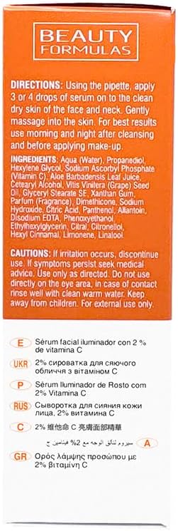 Beauty Formulas Glowing Vitamin C Serum 30Ml