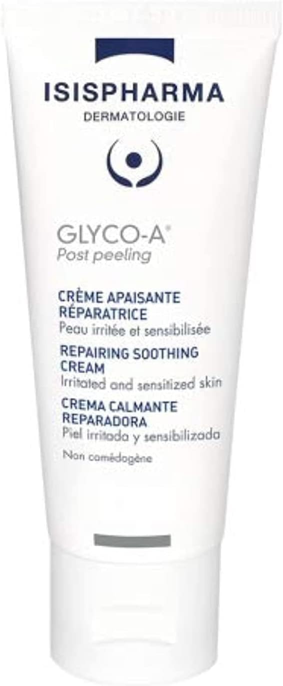 Isispharma Glyco-A Post Peeling - Facial Moisturizer Soothing Repair Cream - Moisturises And Repairs Skin Barrier - With Shea Butter, Restructuring Agents And Cottonseed Oil - Made In France