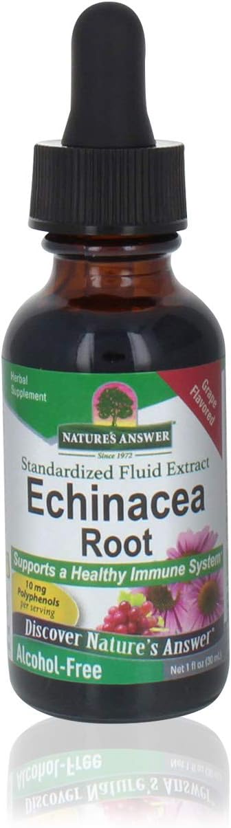 Nature'S Answer Alcohol-Free Echinacea With Natural Grape Avor, 1-  | Promotes Overall Wellness | Natural Immune Booster | Inammatory Reducer