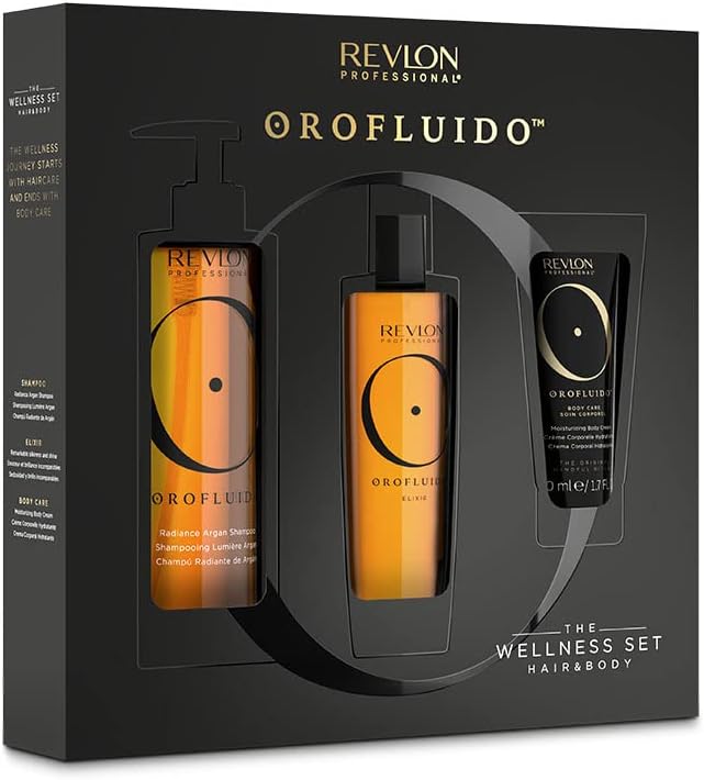 Orofluido Vegan Hair & Body Wellness Set, Gifts For Women/Men With Argan Elixir Oil & Argan Oil-Infused Body Cream (2 X 50Ml)