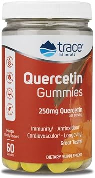Trace Minerals | Quercetin Gummies (250Mg Per Serving) | Sugar Free, Vegan, Gluten Free | Antioxidants & Immune Support | Natural Mango Avor | 60 Count (Pack Of 1)