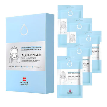 Leaders Insolution Wrinkle Tox Skin Clinic Mask | Adenosine-Infused Anti-Aging Facial Sheet For Fine Lines, Wrinkles, And Firmness | Premium Grade Cotton, Collagen Boosting (10 Sheets)
