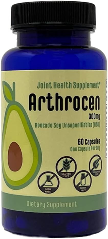 Joint Health Supplement, 300Mg Avocado Soy Unsaponifiable, Non-Gmo, Dairy Free, Gluten Free & Shellfish Free, 60 Day Supply, One Capsule Per Day (2 Months)…