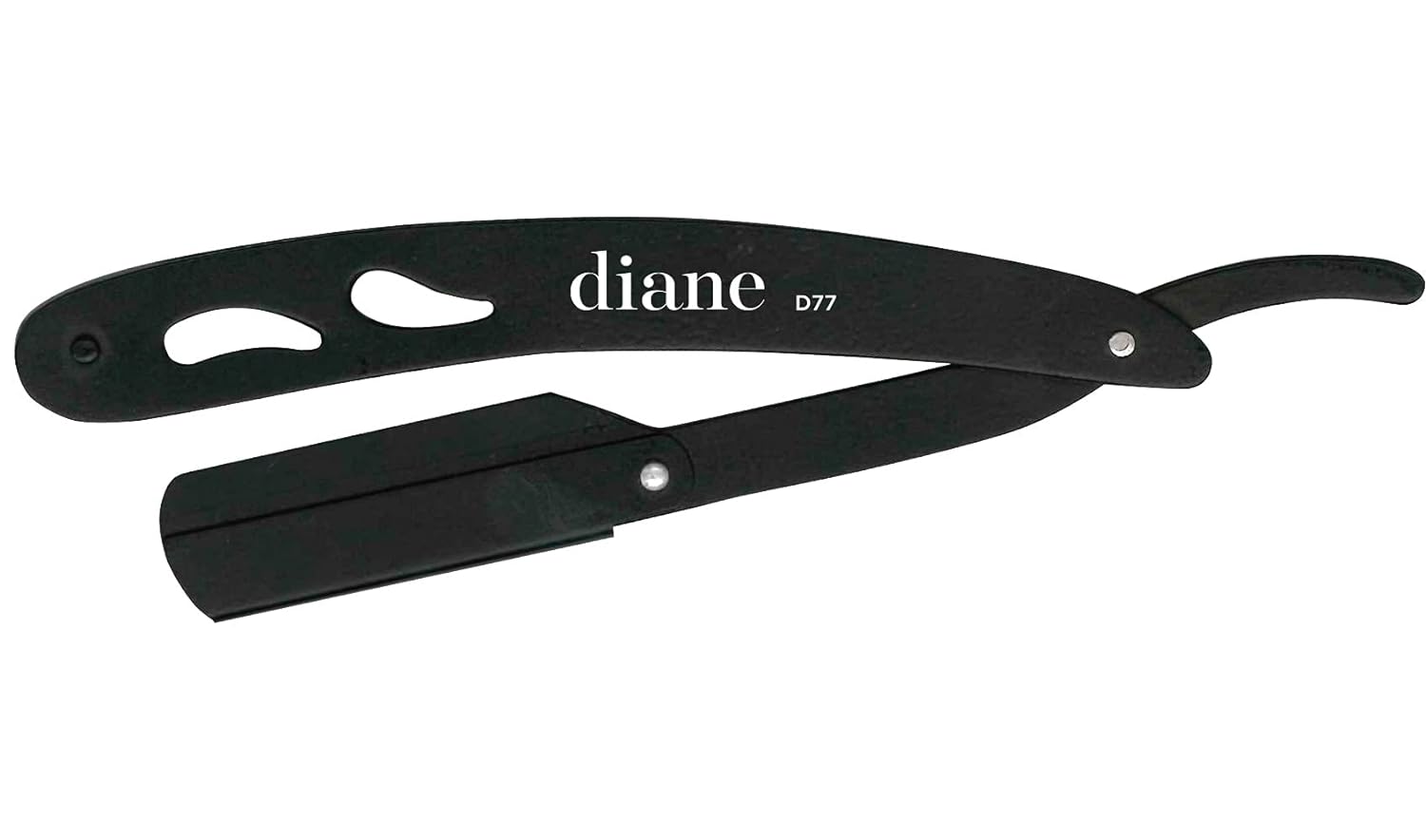 Diane Professional Straight Edge Shaving Razor, Black, 0.15 lb