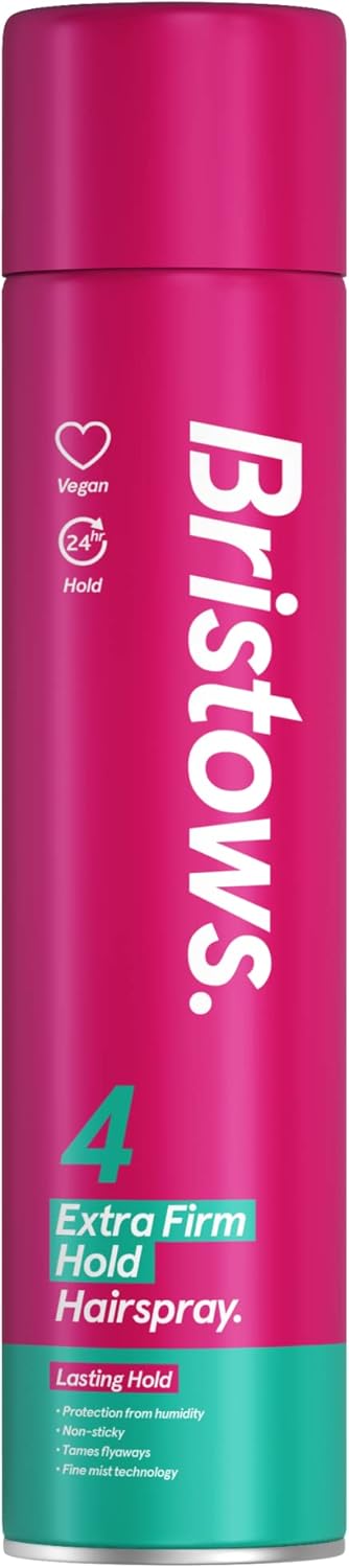 Bristow'S Extra Firm Hold Hairspray (Pack Of 6) Up To 24 Hours Hold, Tames Flyaways, Non-Sticky, Vegan, Protects Against Humidity, 400Ml