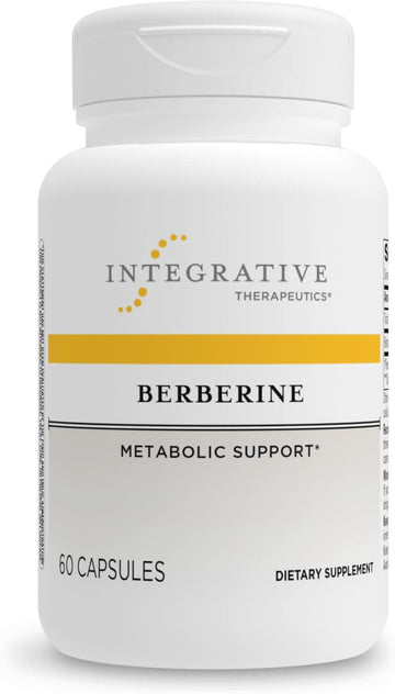 Integrative Therapeutics Berberine - 1000–1500 Mg Daily - Berberine Hcl Supplement For Metabolic Support* - Gluten-Free & Vegan Supplements For Men & Women - 60 Capsules