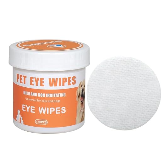 Dog&Cat Eye Wipes - Gentle Tear Stain Remover Wipes for Dogs& Cats - Unscented Pet Eye Cleaning Wipes, Remove Dried Mucus, Discharge, & Tear Stains -130 Count