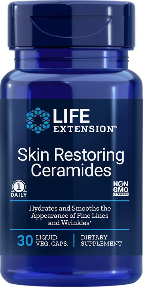 Life Extension Skin Restoring Ceramides, 30 Capsules - Pack Of 3