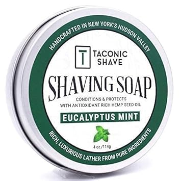 Taconic Shave Lavender Scent Shaving Soap – Calming Floral Aroma – Barbershop Quality Lather Puck With Natural Oils – Soothing & Moisturizing – Handmade In Usa