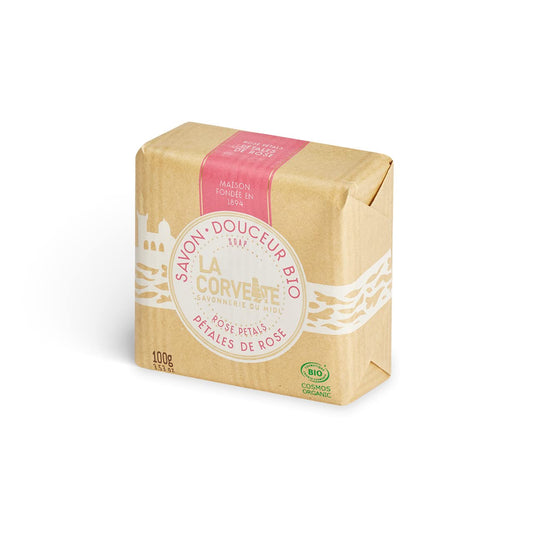 La Corvette Organic Soap Bar - Rose Petals, 100G