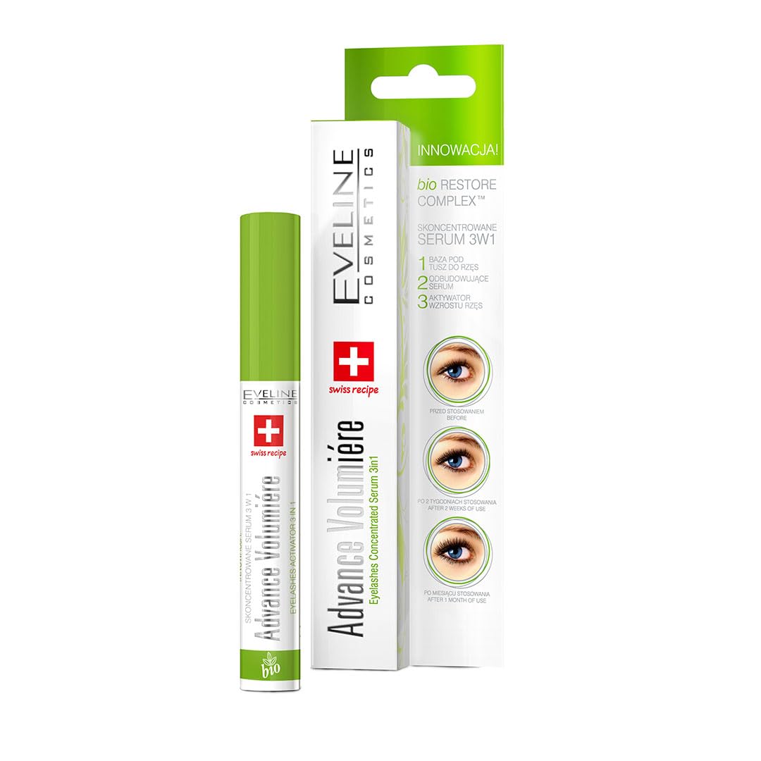 Eveline Eyelash Growth Activator Concentrated Serum 3 In 1 Advance Volumiere