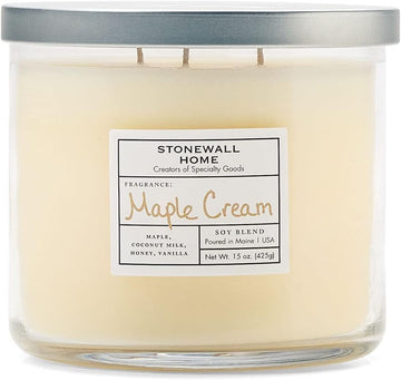 Stonewall Home Maple Cream Medium Bowl Candle, 15 oz