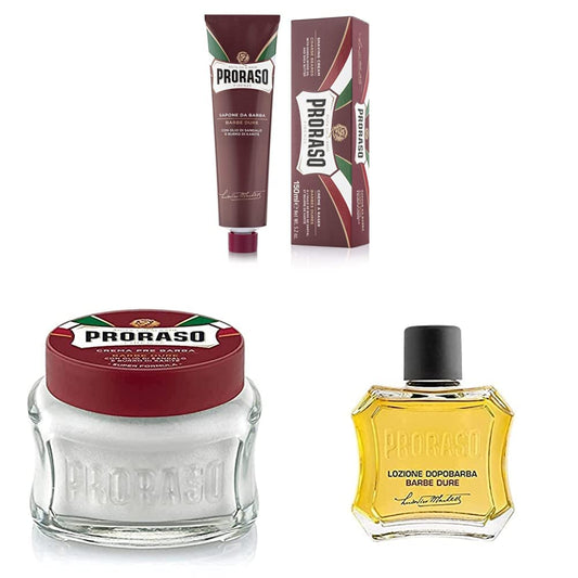 Proraso Nourish Shaving Kit, For Coarse Beards with Sandalwood Oil and Shea Butter : Beauty & Personal Care