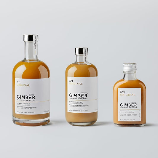 Gimber Organic Ginger Concentrate 500 Ml | Alcohol-Free Organic Drink Made From Ginger, Lemon And Herbs | Premium Ginger Essence