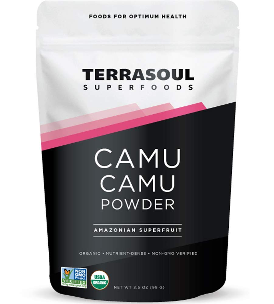 Terrasoul Superfoods Organic Camu Camu Powder, 3.5 Oz, Amazonian Superfruit for Immune Support, Smoothie Boost, and Vitamin C Antioxidant-Rich Recipes