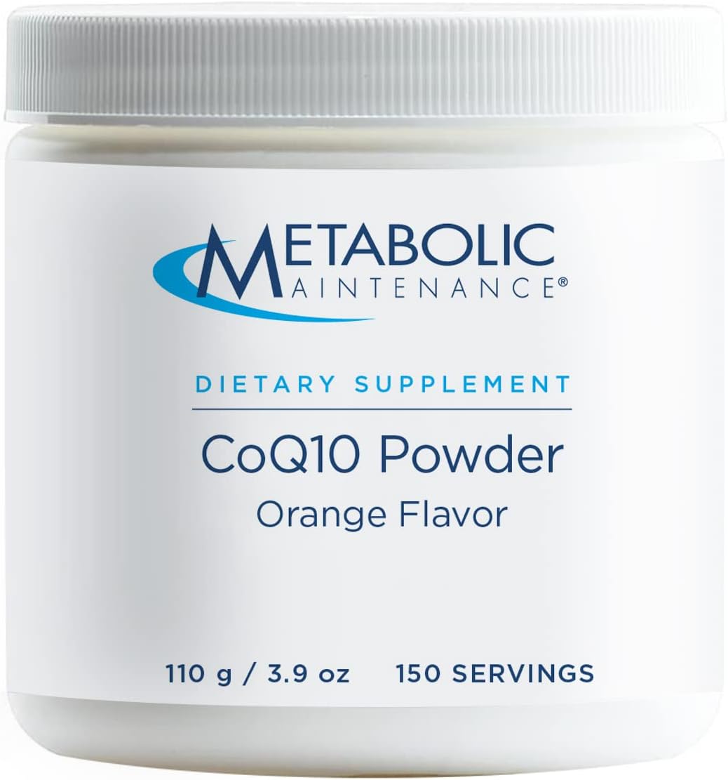 Metabolic Maintenance CoQ10 Powder - 100 Milligrams Optimal Absorption, Energy + Cardiovascular Support, Orange Flavor (100 Grams, 150 Servings)