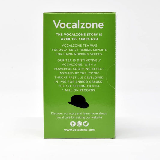 Vocalzone Tea For Throat & Voice Care - Red Sage & Fennel. Caffeine Free Herbal Tea Blend. 25 Tea Bags. Contains Liquorice Root