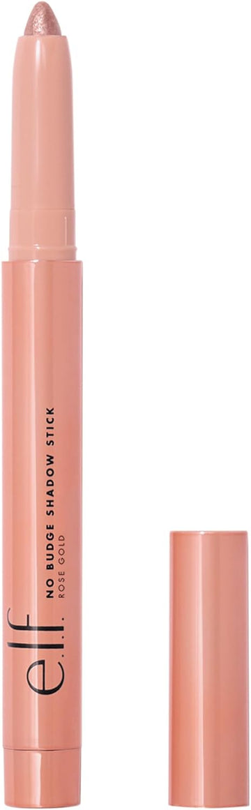E.L.F. No Budge Shadow Stick, Longwear, Smudge-Proof Metallic Eyeshadow, Rose Gold, 0.05 Oz (1.47G)