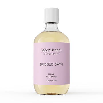 Deep Steep Bubble Bath, Lilac Blossom, 17 Oz – Soothing Soak With Shea Butter, Argan Oil, Aloe Vera & Coconut Oil – Vegan, Sulfate-Free, Ph-Balanced Clean Beauty