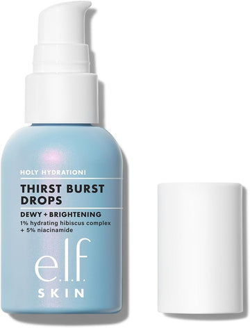 E.L.F. Holy Hydration! Thirst Burst Drops, Gel Serum Drops, For A Dewy, Plump Complexion, Non-Greasy Feel, With Hyaluronic Acid & 5% Niacinamide, Vegan & Cruelty-Free