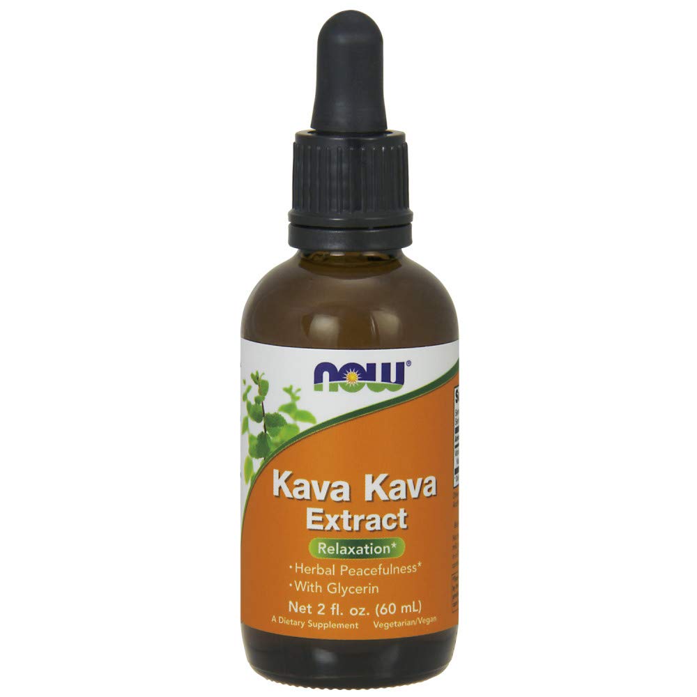 NOW Supplements, Kava Kava Liquid Extract with Glycerin, Dropper Included, Relaxation*, 2-Ounce